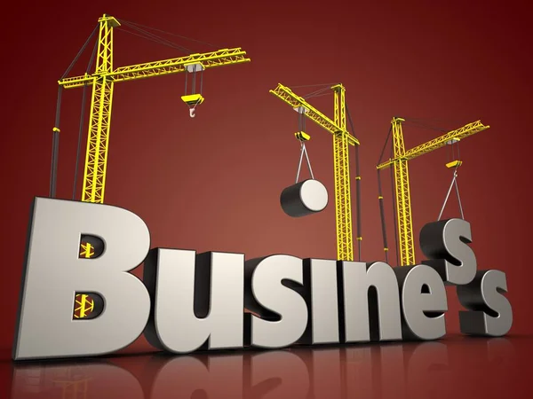 Business metall skylt — Stockfoto