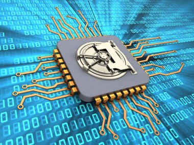 resimde arka plan üzerinde mikroçip