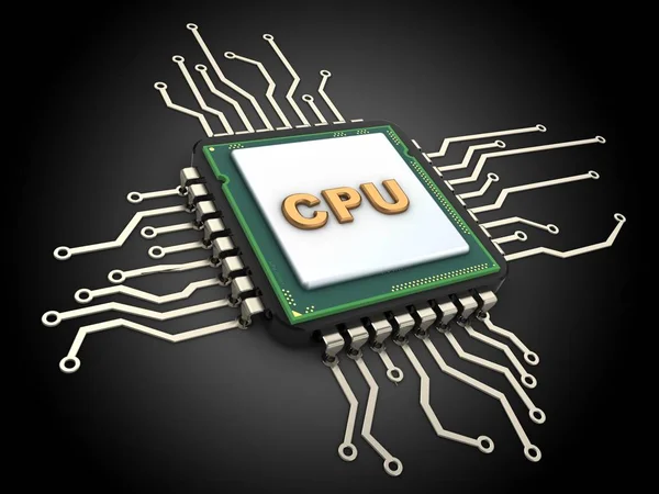 Illustration of computer chip — Stock Photo, Image