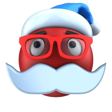  ifade gülümseme Noel şapka ile 