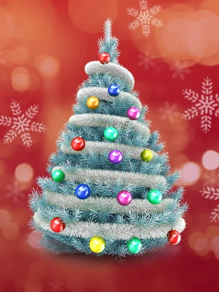 Árvore de Natal azul — Fotografia de Stock