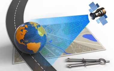  Dünya küre ile harita gösterimi