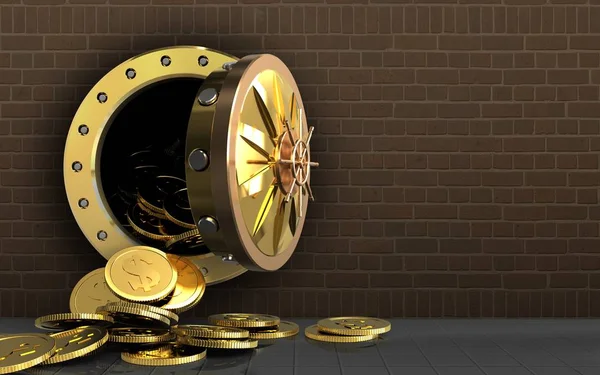 Illustration of dollar coins — Stock Photo, Image