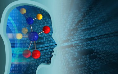  molekül ikili arka plan üzerinde 