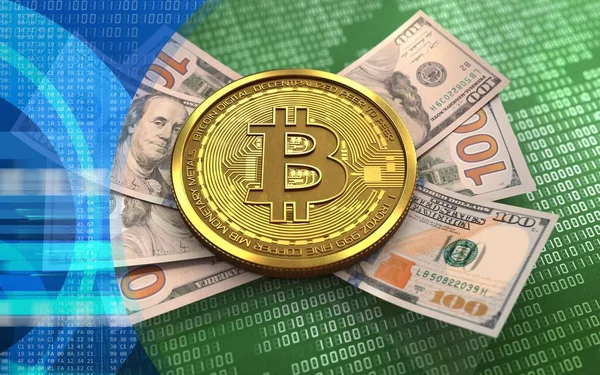 bitcoin arka plan üzerinde gösterimi