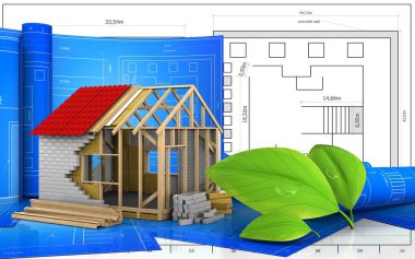  Çerçeve ile rulo çizim ev 