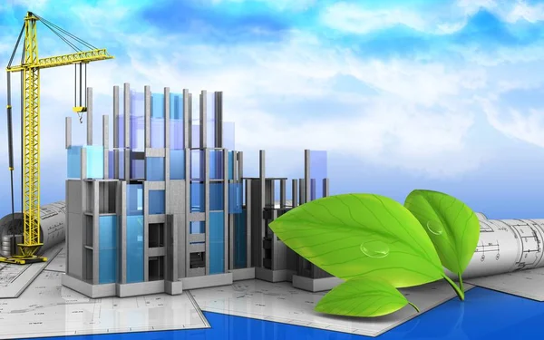 illüstrasyon inşaat ilerleme