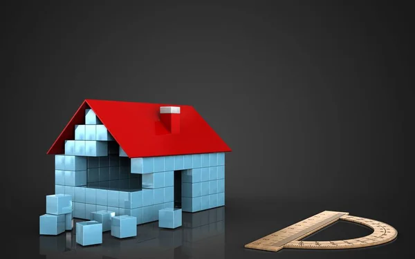 Illustration of house blocks — Stock Photo, Image