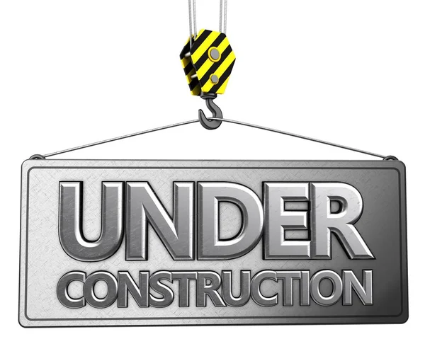 Metalik inşaat işareti altında