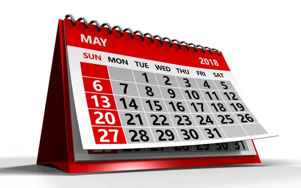 Illustrazione del calendario maggio — Foto Stock