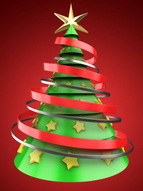 ışık yeşil Noel ağacı 