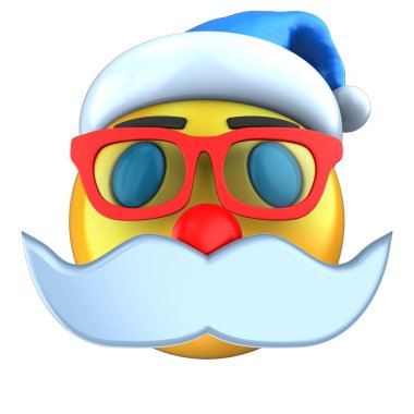  ifade gülümseme Noel şapka ile 
