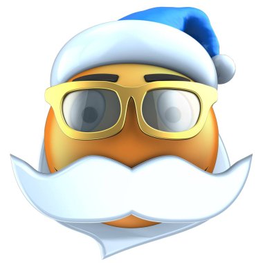  ifade gülümseme Noel şapka ile 