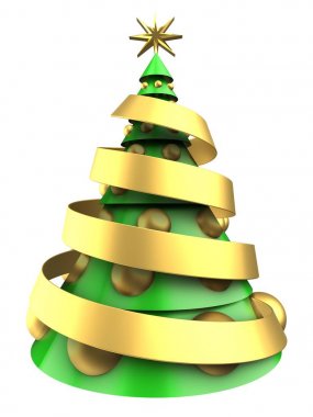 ışık yeşil Noel ağacı 