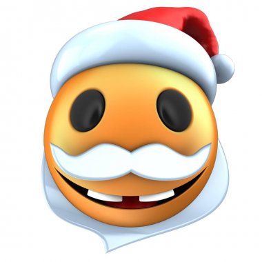  ifade gülümseme Noel şapka ile 