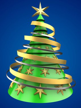 ışık yeşil Noel ağacı 