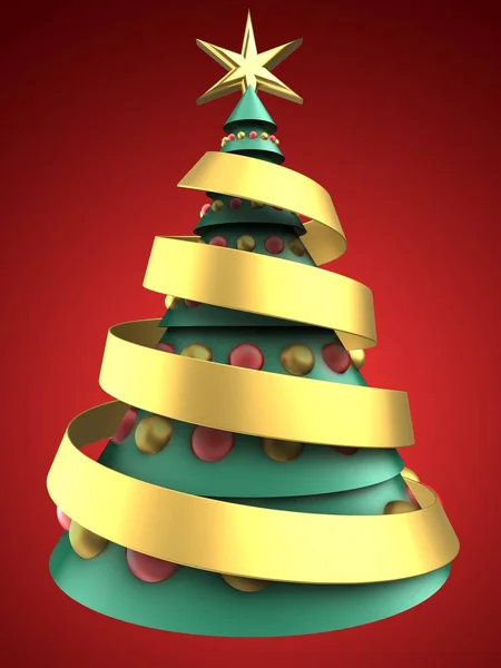 Χριστουγεννιάτικο δέντρο πράσινο και μπλε — Φωτογραφία Αρχείου