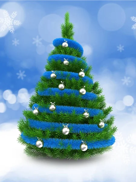 Green Christmas tree — Stock Photo, Image