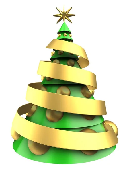 Light green Christmas tree — Stock Photo, Image