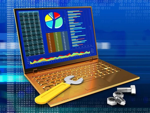  Altın bilgisayar çizimi