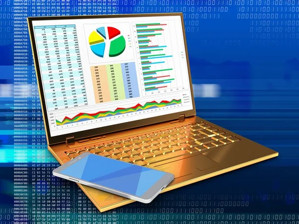 Altın bilgisayar çizimi 