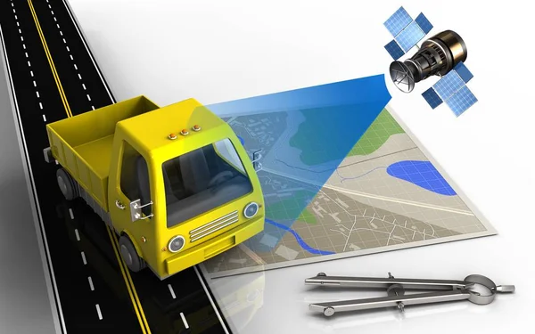 sarı kamyon ile göster 