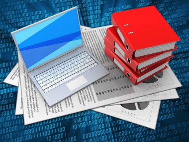  belgeler ve beyaz dizüstü