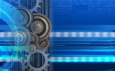 cyber arka plan üzerinde dişli tekerler