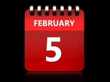 Şubat takvim gösteren resim 