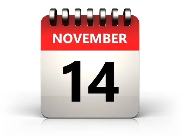 Иллюстрация ноябрьского календаря — стоковое фото