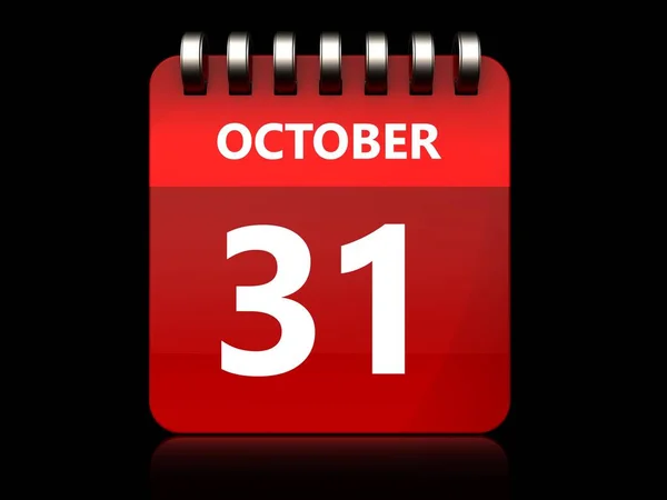 Ilustração do calendário de outubro — Fotografia de Stock
