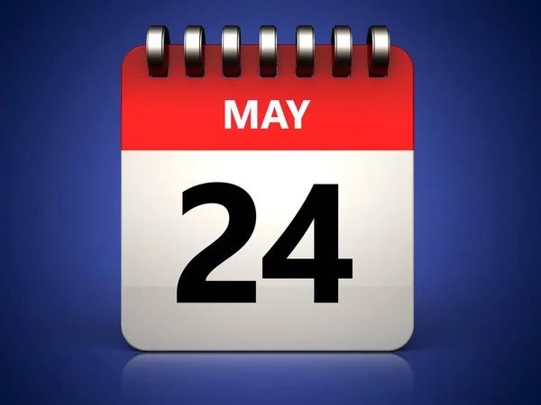 Ілюстрація календаря 24 травня — стокове фото
