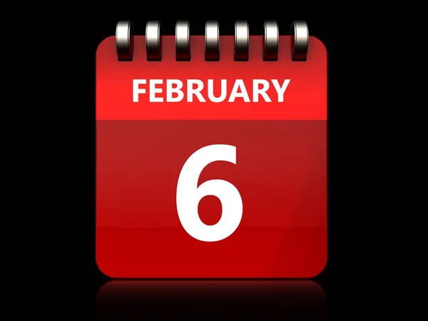 Illustrazione del calendario febbraio — Foto Stock