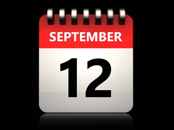 12 de setembro calendário — Fotografia de Stock