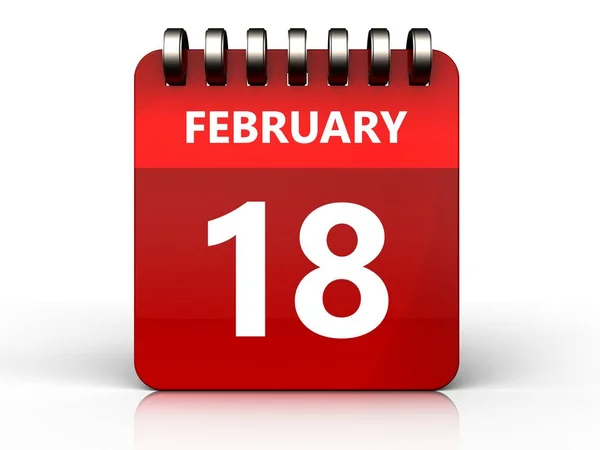 Ilustración del calendario de febrero —  Fotos de Stock