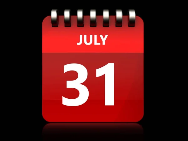 Ilustrace z července kalendáře — Stock fotografie