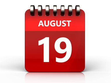 Ağustos takvim gösteren resim 