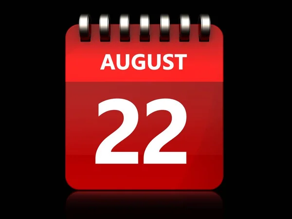 Иллюстрация августовского календаря — стоковое фото