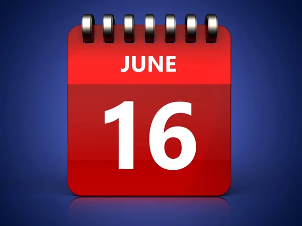 Illustration of june calendar — Stock Photo, Image