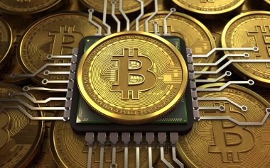 bitcoin arka plan üzerinde gösterimi 