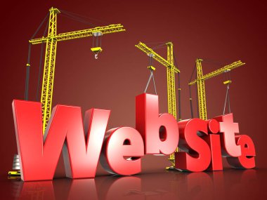 Web sitesi geliştirme üzerine kırmızı