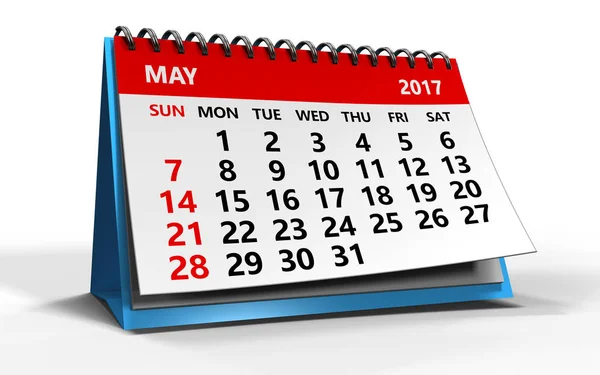 May 2017 calendar — Stock Photo, Image