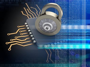  Elektronik mikroişlemci çizimi