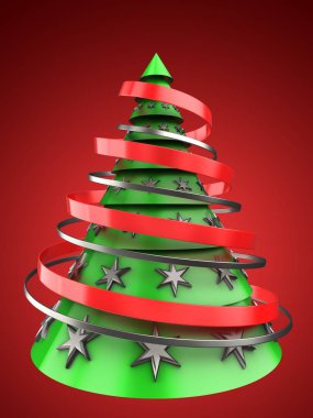 ışık yeşil Noel ağacı