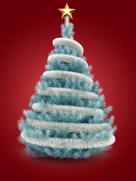 illüstrasyon mavi Noel ağacının 