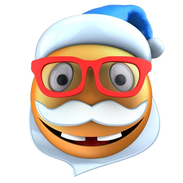 Emoticon glimlach met KERSTMUTS — Stockfoto