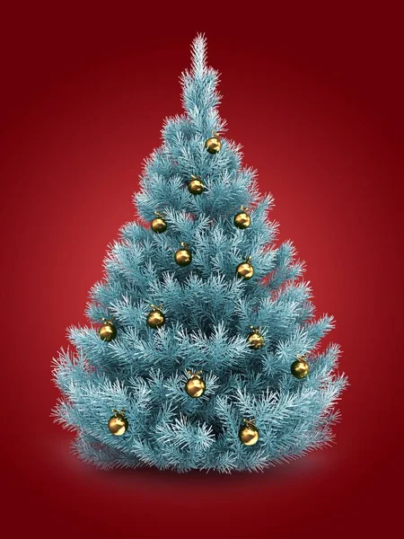 Ilustración de árbol de Navidad azul —  Fotos de Stock
