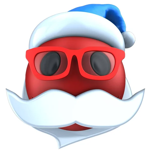 Emoticon glimlach met KERSTMUTS — Stockfoto