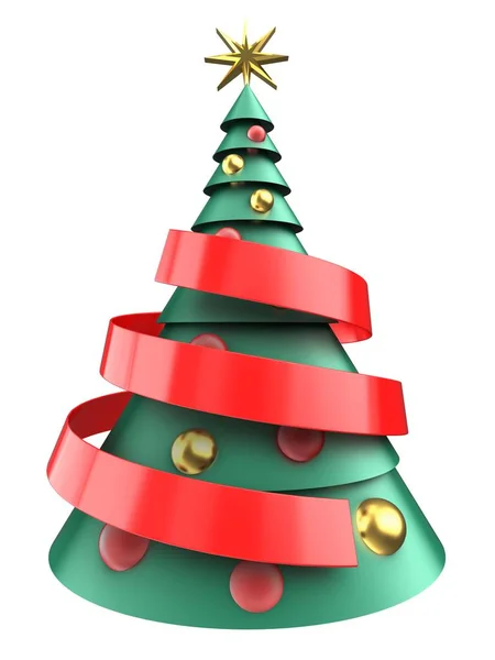 Zöld és kék karácsonyi fa — Stock Fotó