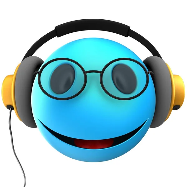 Illustration of blue emoticon — Stock Photo, Image